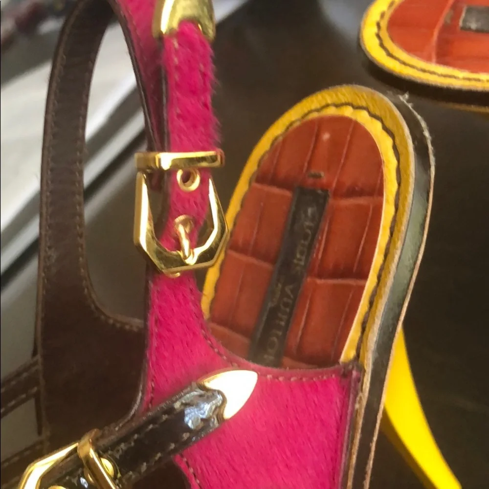 Louis Vuitton multicolor Tupelo Buckle Sandal Heel - Picture 6 of 11